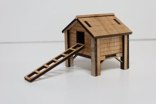 1:48 (O scale) [Kit] Farm Chicken Coop